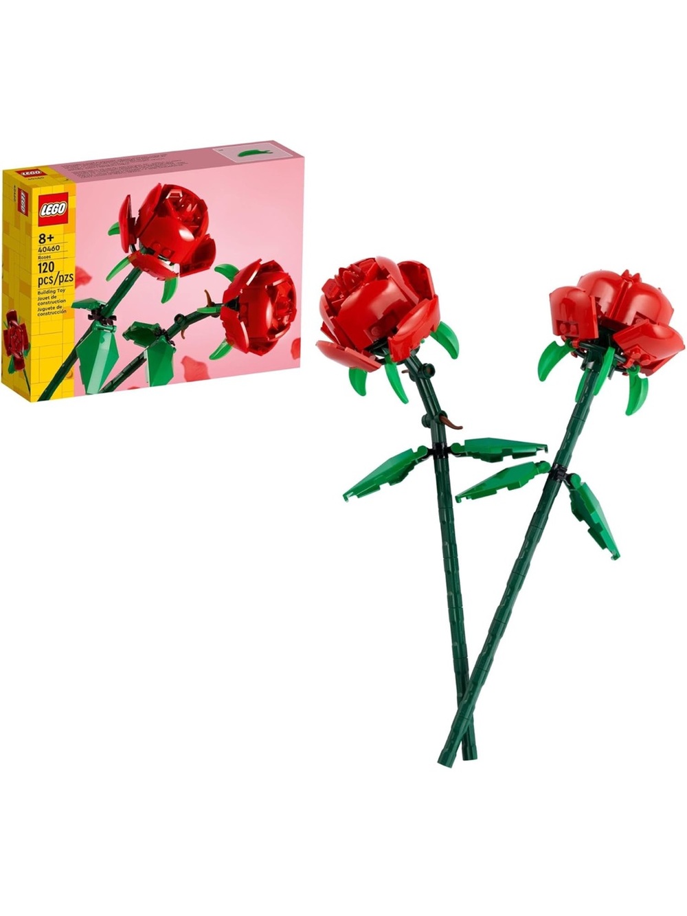 LEGO Red Roses with Green Stems